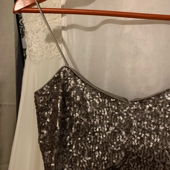 Size 4 silver sequinned L’wren Scott for Banana Republic dress. - Picture 4 of 5